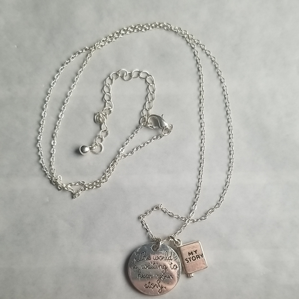 Silver Inspirational Pendant Necklace